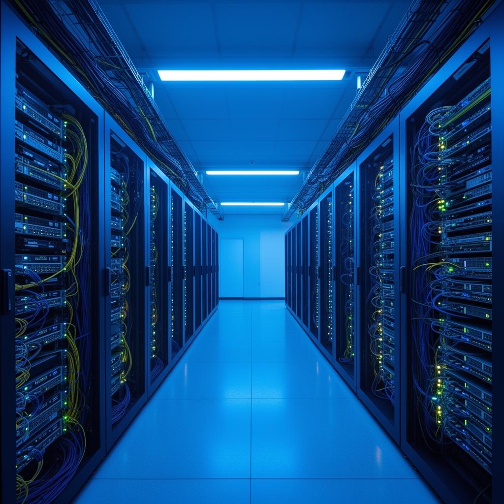 Datacenter server racks representing cloud and on-premises IT infrastructure analytics